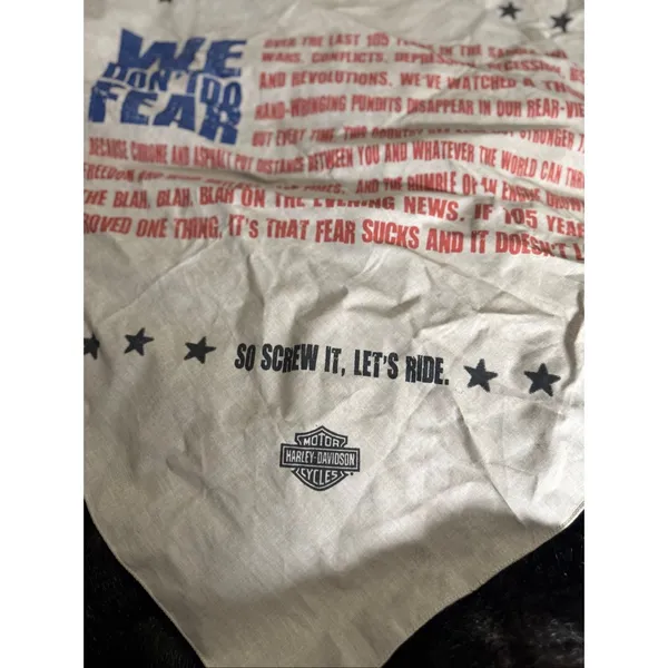 Harley Davidson Bandana, F It Let's Ride, We Don't Do Fear Original - Image 2