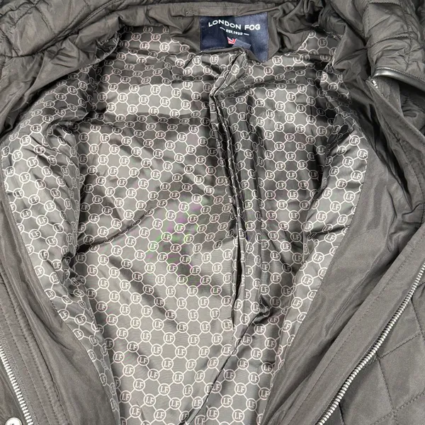 London Fog Jacket Women's XXL Quilted Black Full Zip Pockets New Damaged - Image 4