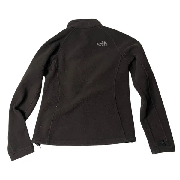 THE NORTH FACE Brown Fleece Jacket Full Zip Signature Logo Womens Size Small - Image 5