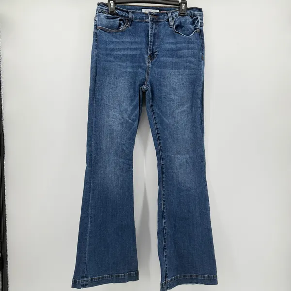 Stetson High Rise Flare Jeans Womens 12 Reg Blue Denim 11-054-0921-2400BU - Image 2