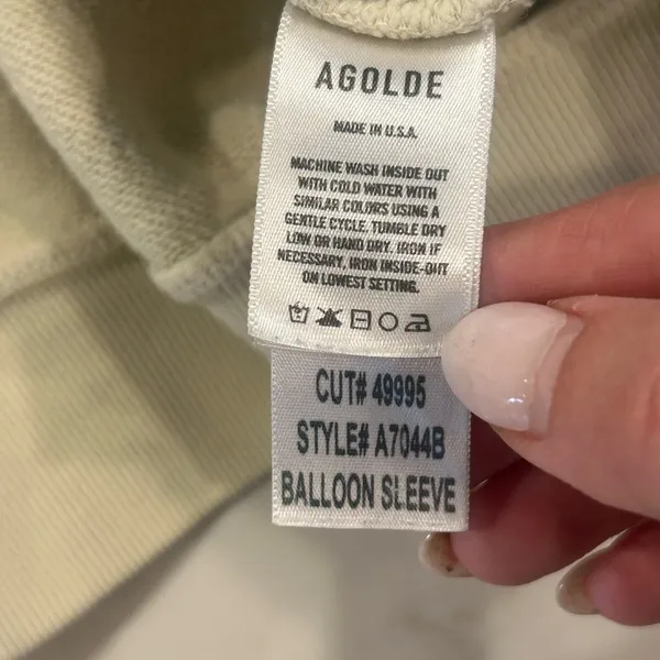 Agolde Off-White crop Sweatshirt - Image 3