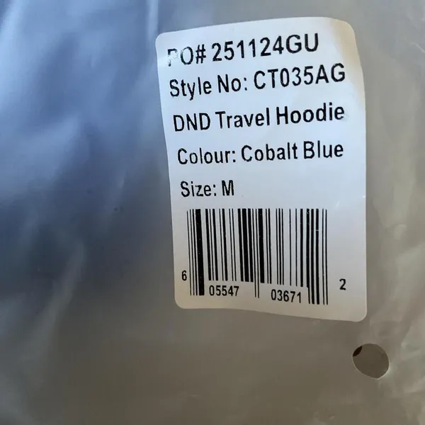 NWT COMFRT Cobalt Blue DND travel hoodie COLBALT BLUE Size M Size M - Image 2