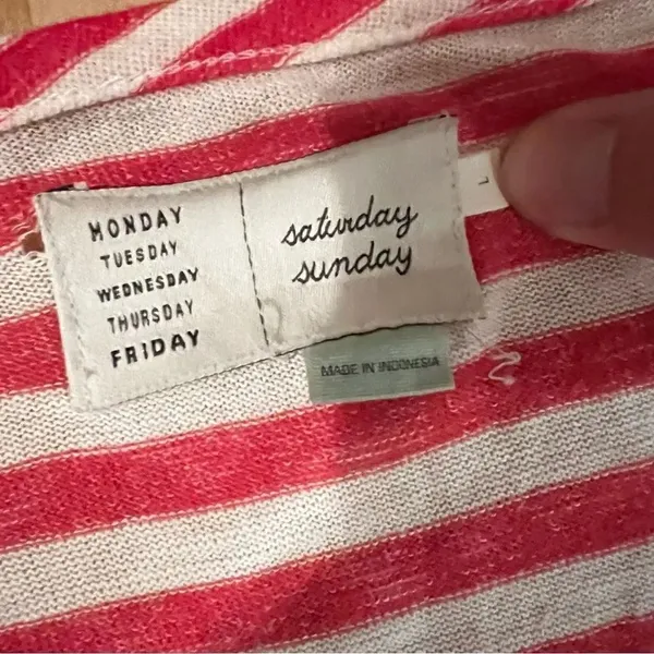 Anthropologie Saturday Sunday Striped Long Sleeve Top Women’s Large - Image 3