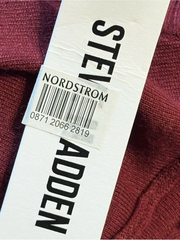 Steve Madden Oversized Mock Neck Sweater Dress in Deep Wine size Large NWT - Image 6