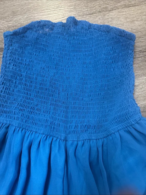 Strapless Wide-Leg Jumpsuit in Cobalt Blue - Image 6
