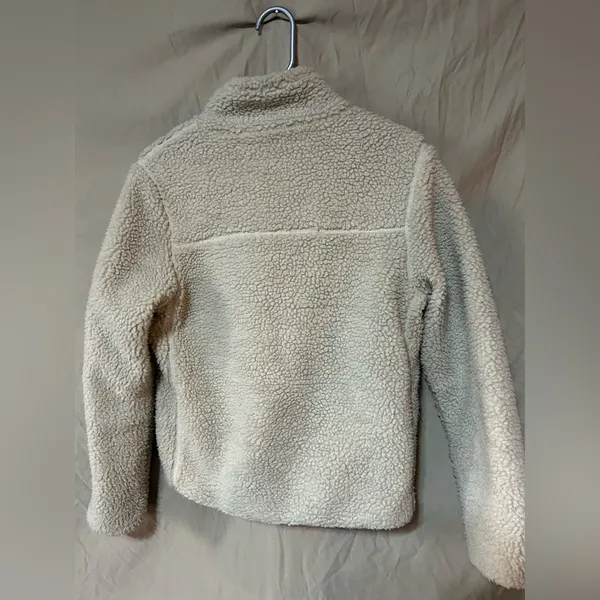 Madewell PENFIELD Jacket S Cream Beige Sherpa Zip Fleece Oatmeal Lavender Fuzzy Mattawa - Image 2