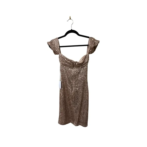Majorelle "Lagos" Off‑Shoulder Sequin Dress – Blush‎ Pink Size Small - Image 5