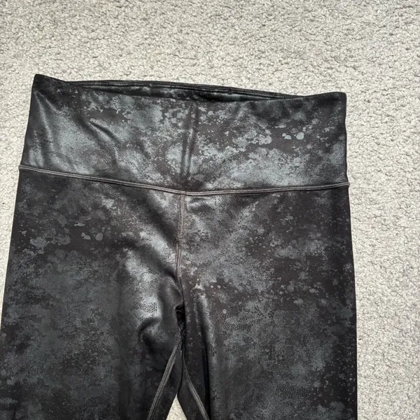 Athleta Elation Misty Lace Black Shimmer Tight Leggings - Image 7