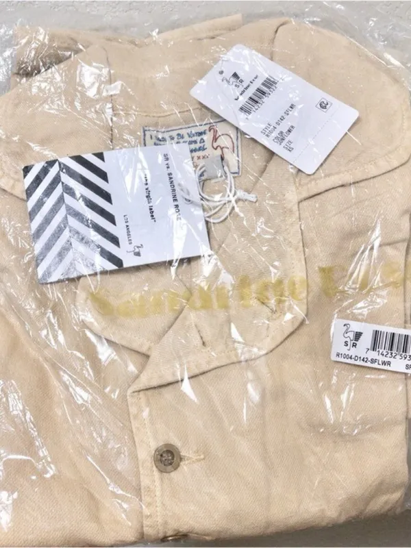 NWT Sandrine Rose Empire Canvas Jacket XS Sunflower Tan Khaki Cotton Linen Chore - Image 5