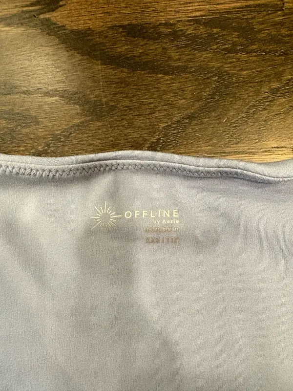 OFFLINE by Aerie Square Neck Top Blue - Image 4