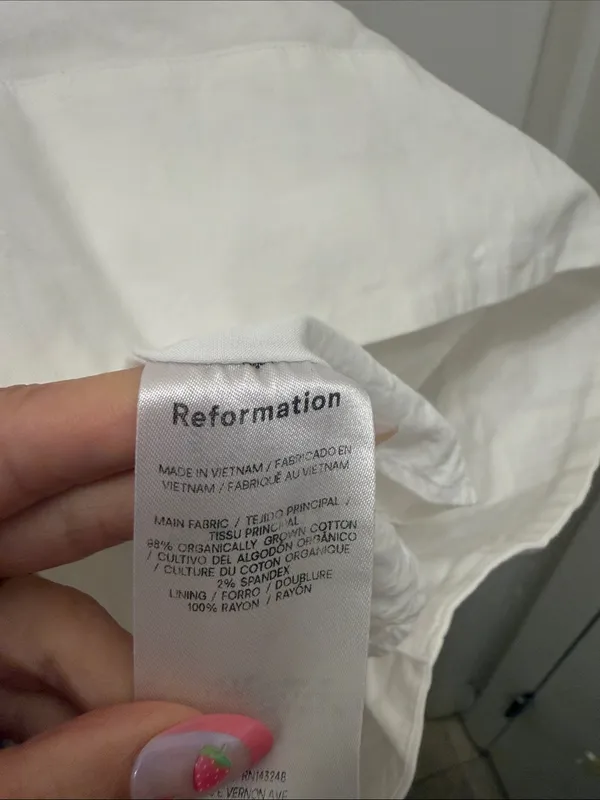Reformation white Francisca Dress - Image 4