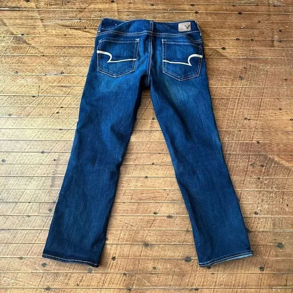 American Eagle Artist Crop stretch dark wash jeans - Image 3
