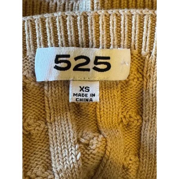 Revolve 525 Tank Top Women XS Beige Tan Oat Cable Knit Tiny Tank Cropped‎ Sexy - Image 8