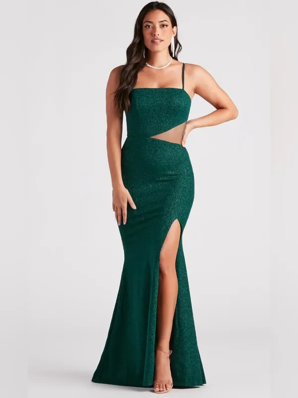 Windsor Emerald Green Glitter Mermaid Dress - Image 13