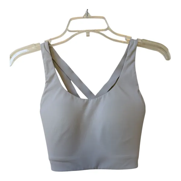 Lululemon Sports Bra 32DD Gray Adjustable Cross Back Excellent Condition - Image 7