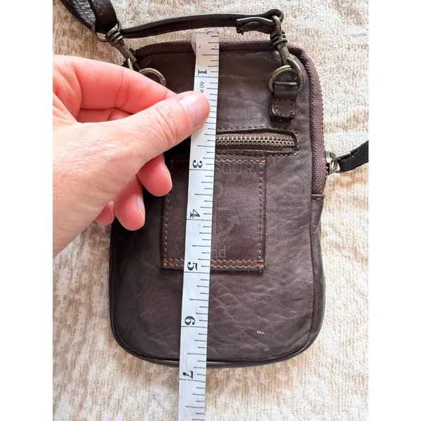 Harbour 2nd Crossbody Bag Womens OS Brown Leather Anchor Logo Small Boho Utility - Image 11