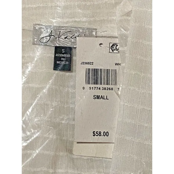 NWT J. Valdi Lace‎ Up Shirt Swim Cover Up Size Small Sheer - Image 4
