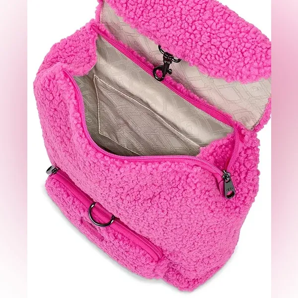 NWT UGG Inara Medium Faux-Sherpa Backpack UGGfluff Fuchsia Pink - Image 5