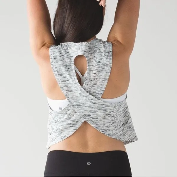 Lululemon Fast as Light Tank Top Estimated S/M Rare Heathered Gray - Image 3