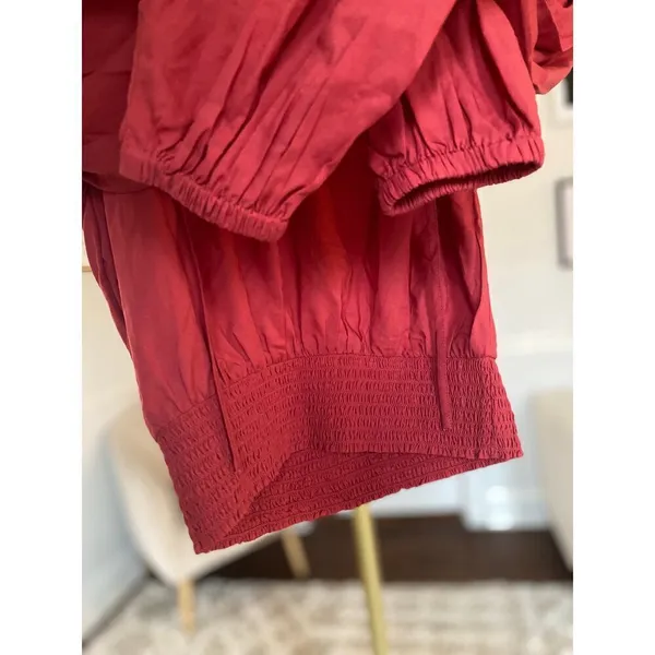 Ann Taylor Smocked Crop Blouse Romantic Boho‎ Date Night Spring Summer July 4th - Image 6