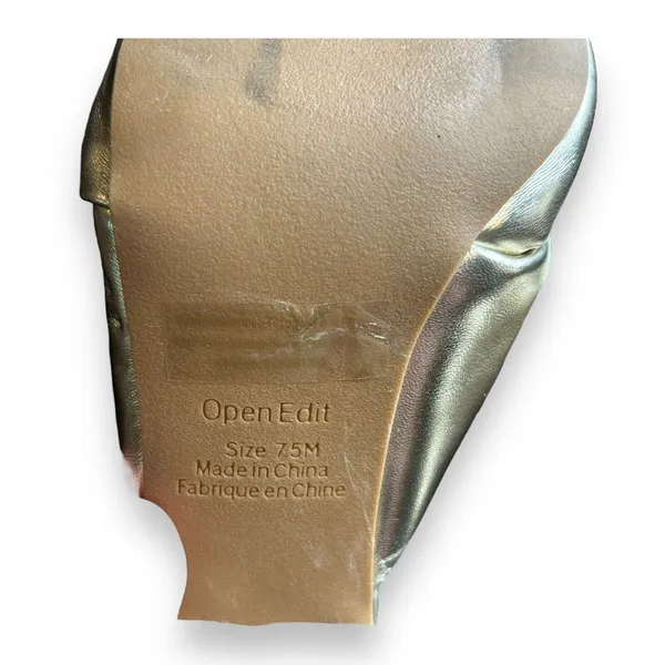 Open Edit Nordstrom‎ Saydee Gold Metallic Puff Sandal Heel Sz 7.5 - Image 8