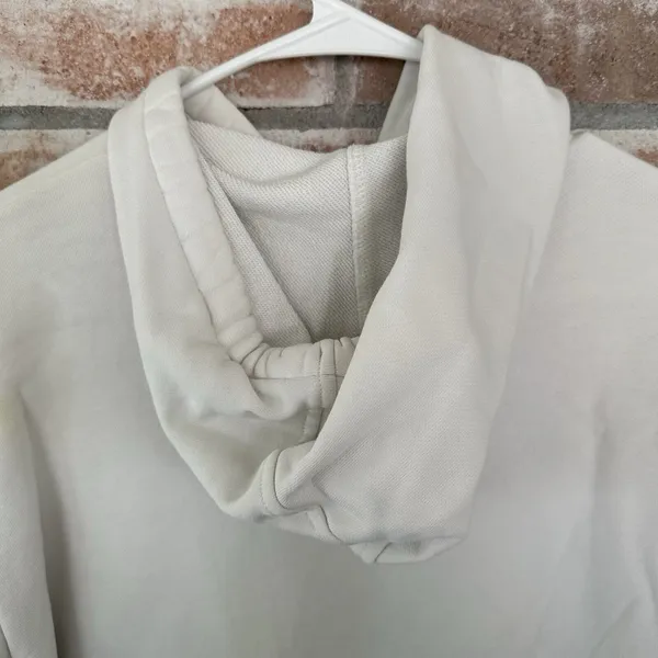 Everlane Hoodie Sweatshirt 100% Human White Small - Image 8