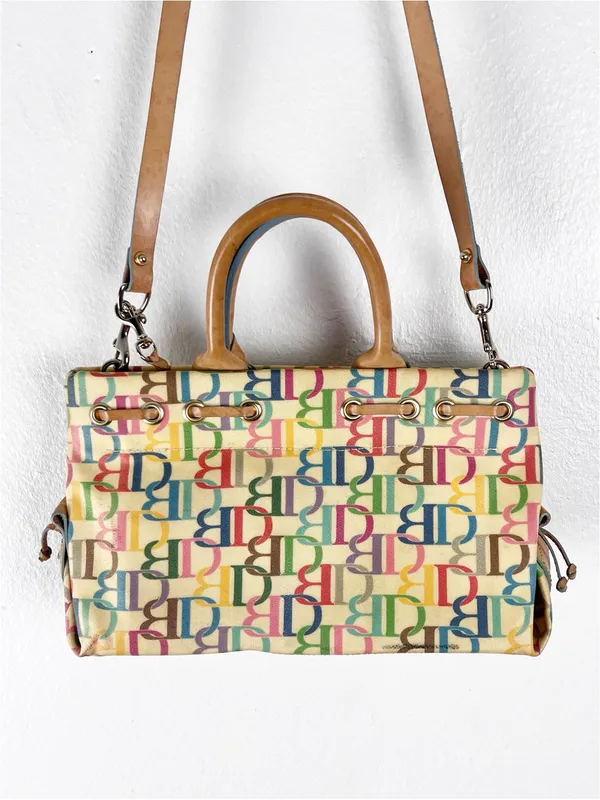 DOONEY & BOURKE Signature Logo Rainbow Zipper Heart Tag Matching Coin Purse Y2K - Image 15