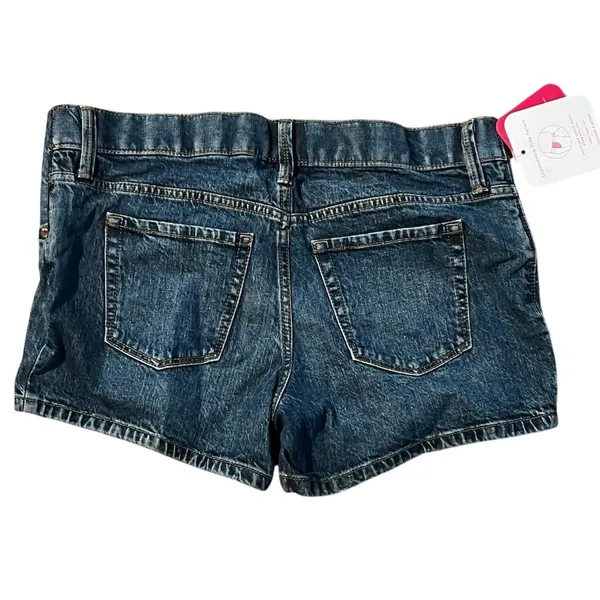 Isabel Maternity Women's Size 2 Blue Bermuda Denim Shorts Summer Wear - Image 8