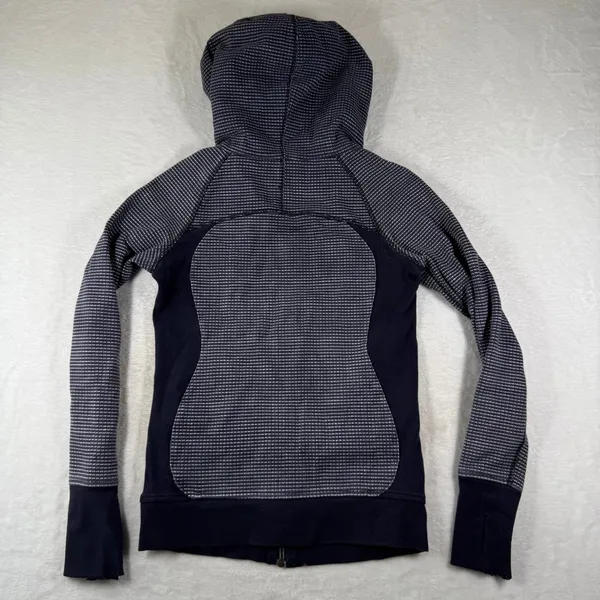 Lululemon Scuba Hoodie Full Zip Jacket Black White Micro Dot Print Size 4 - Image 16