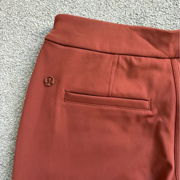 NWOT Lululemon Luxtreme mid-rise straight leg trouser dark terracotta size XS - Image 8