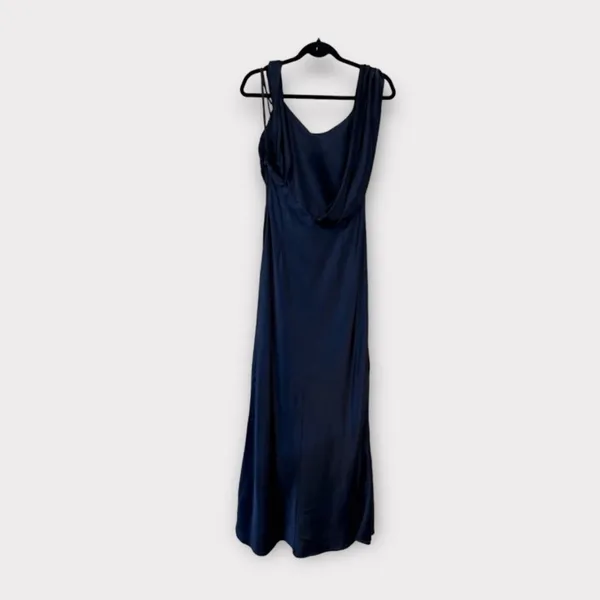 Fame & Partners Francoise Size 6 Satin Effect Maxi Dress - Image 5