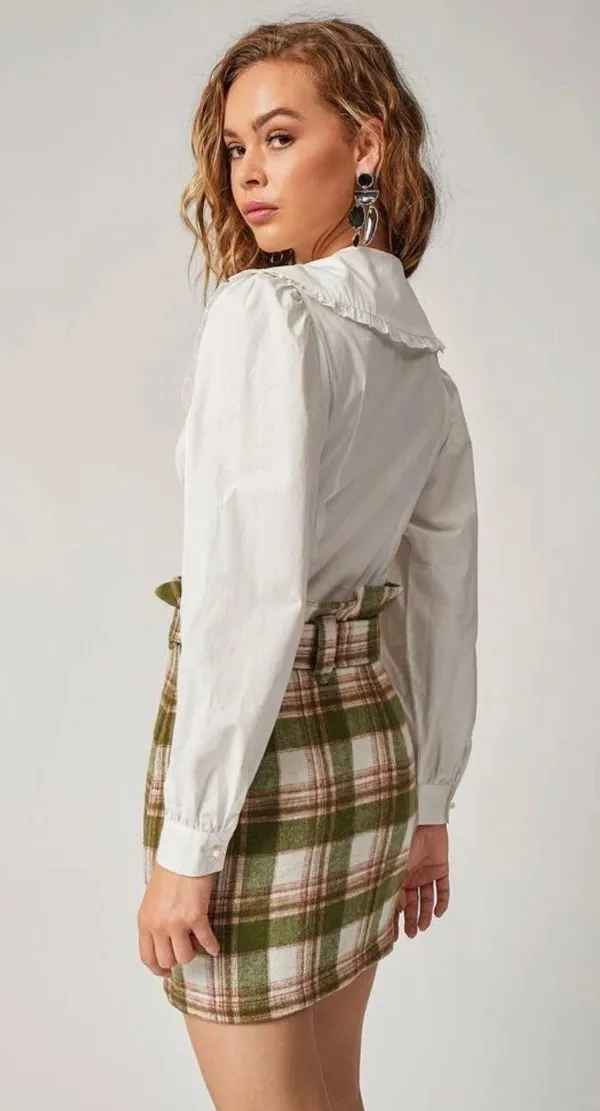 Boutique Plaid Skirt - Image 2