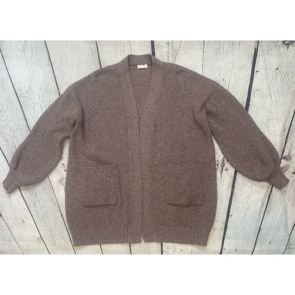 Open Front Ribbed Knit Cardigan - Image 5