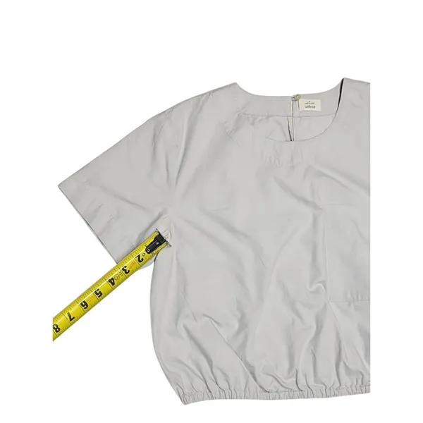 Aritzia Wilfred Cotton Lausanne Blouse in Lune (grey) in size Medium - Image 7