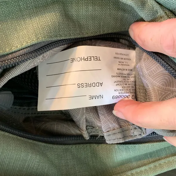 LL Bean Sage Green Crossbody Travel Bag Adjustable Strap Organizer Pocket - Image 6