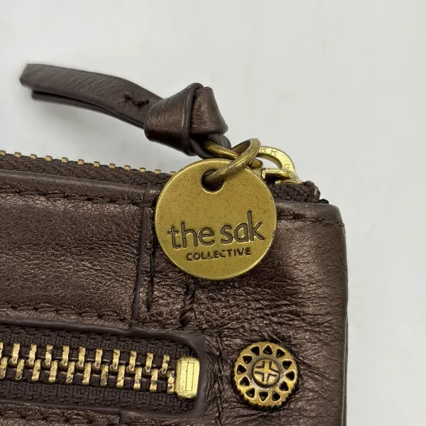 The Sak‎ Womens Wallet Bronze Leather Brass Hardware Reptile Print Trim Bi-Fold - Image 11