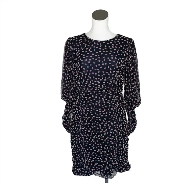 NWT Zara Bloggers Fav Puff Sleeve Sheer Textured Floral Dress XXL - Image 8