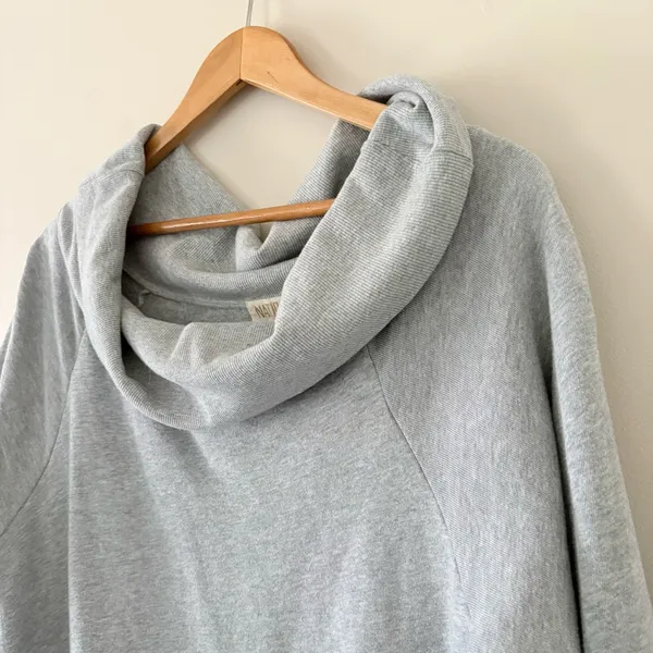 NATION LTD Barbie Off The‎ Shoulder Top Heather Grey Size Large 100% Cotton - Image 9
