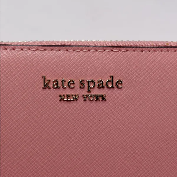 Kate Spade Womens Saffiano Leather Wallet Pink Zip Travel Minimalist Classic - Image 6