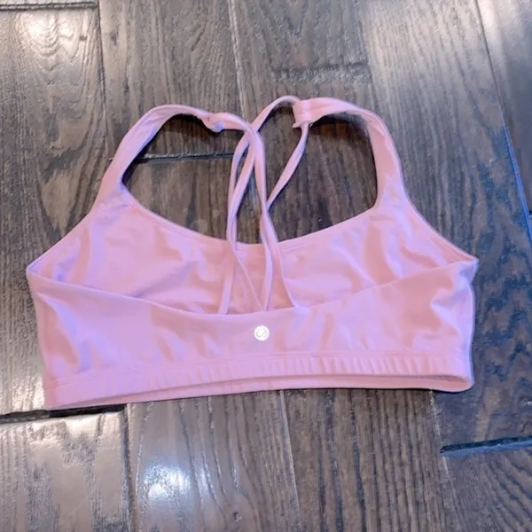 Pink athletic sports bra size medium - Image 3