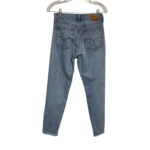 Levi's Wedgie Button Fly Jeans Medium Wash Denim Blue 25 - Image 3