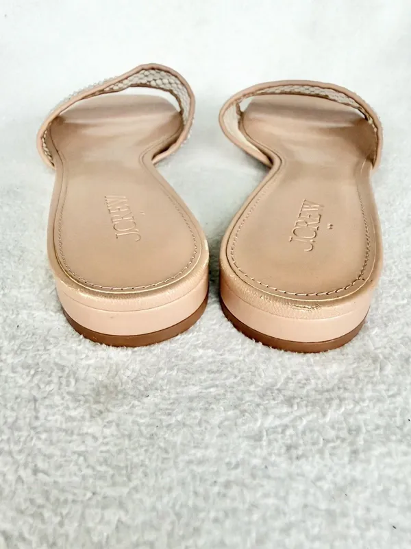 J.Crew Factory Nude Rhinestone Mesh Sparkle Slide Sandals CI954 Sz 10M - Image 6