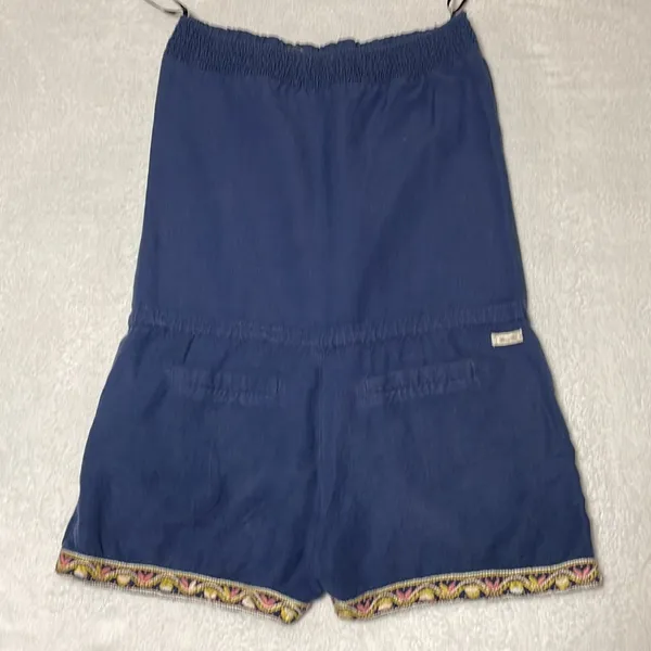 Miss Me• Blue  Embroidered Romper - Image 4