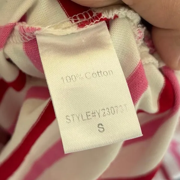 Tuckernuck Pomander Place 100% Cotton Pink Red Stripe Gio Maxi Dress Size Small - Image 5