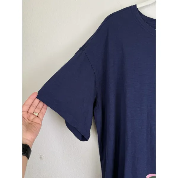 Anthropologie Gola x Anthropologie Navy Oversized Boyfriend Tee Women's Size L‎ - Image 10