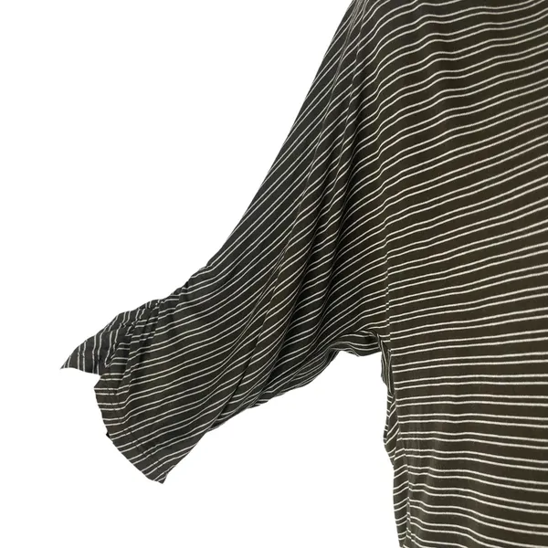 Soft Joie 3/4 Dolman Sleeves V Neck Striped Casual Top Green Size XS - Image 5
