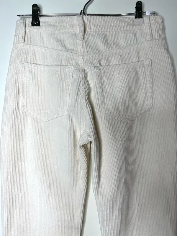 Reformation Rowan High Rise Relaxed Corduroy Pants Cream Size 25 - Image 6