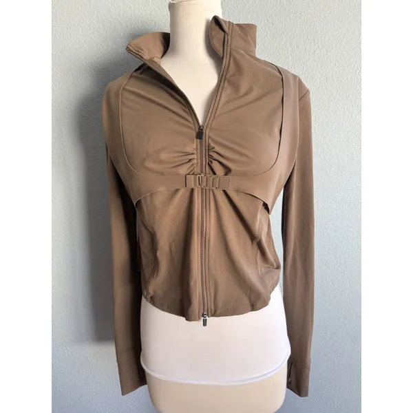 Halara Ruched Push-Up Long Sleeve Yoga Jacket - Image 2