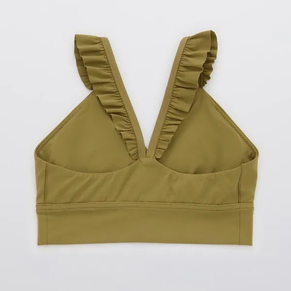 OFFLINE By Aerie Real Me XTRA Ruffle Green Sports Bra(Size Medium) - Image 3