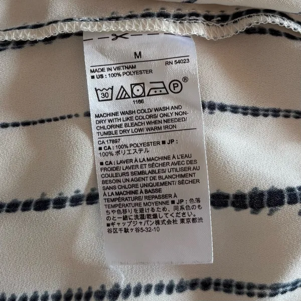 Banana Republic Navy and White Striped Tank Top Size M - Image 7
